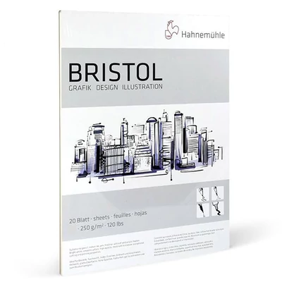 Bloc de desen Hahnemühle Bristol, 250 g, 20 coli - A3