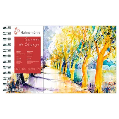 Caiet de acuarelă Hahnemühle Carnet de Voyage, 400 g, 15 coli, 15,3x25 cm, peisaj