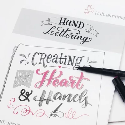 Bloc de desen și schițe  Hahnemühle Hand Lettering, 170 g, 25 coli - A4