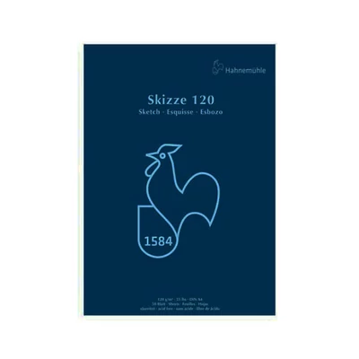 Hahnemühle Skizze 120 blocuri de desen și schiță, 120 g, 50 coli - A4, lipite