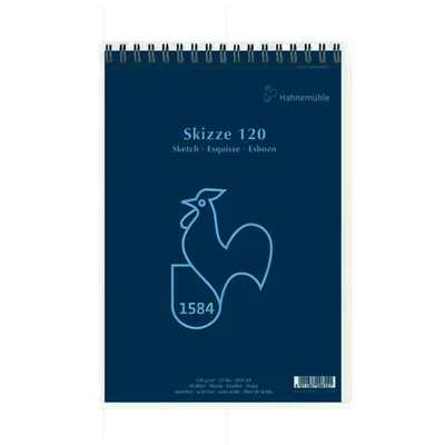 Hahnemühle Skizze 120 blocuri de desen și schiță, 120 g, 50 coli - A4, spiralată