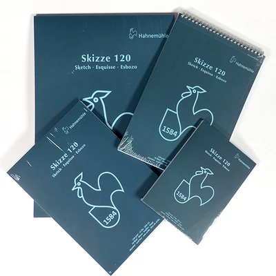 Hahnemühle Skizze 120 bloc de desen și schițe, 120 g, 50 coli - diferite dimensiuni