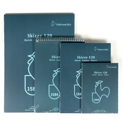 Hahnemühle Skizze 120 bloc de desen și schițe, 120 g, 50 coli - diferite dimensiuni