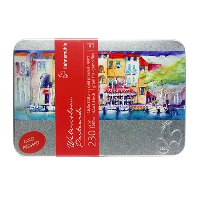 Hahnemühle Watercolour Postcards  cărți poștale din hârtie acuarelă, 230 g, 10,5x14,8 cm, 30 buc - semi-rugoasă