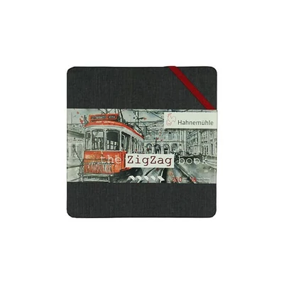 Caiet de acuarelă Hahnemühle Zig Zag Book, 300 g, 18 pagini, leporello - 14x14 cm