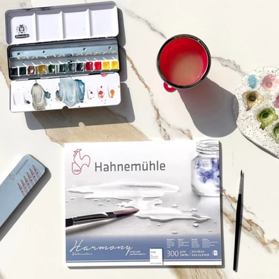 Hahnemühle bloc acuarelă, Harmony, 300 g - 12 coli, A4, rugoasă