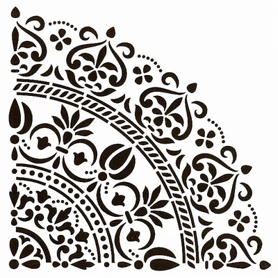 Șablon , Cadence, 25x25 cm - mandala, sfert