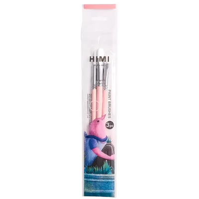 Set de pensule HIMI, sintetice, mixte – 3 buc, pink