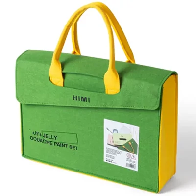 Set de pictură cu guașă HIMI Twin Cup – 72 de bucăți + accesorii, apple green