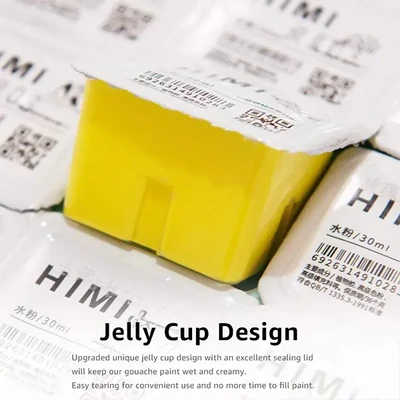 Set de vopsele guașă HIMI Jelly Cup – 18 buc + 3 pensule, green