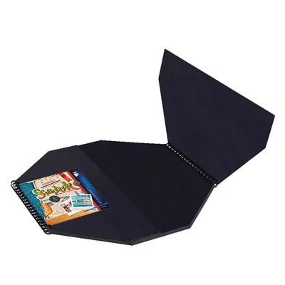 Album Creative Kids scrapbook - 30x30 cm, octogon, negru