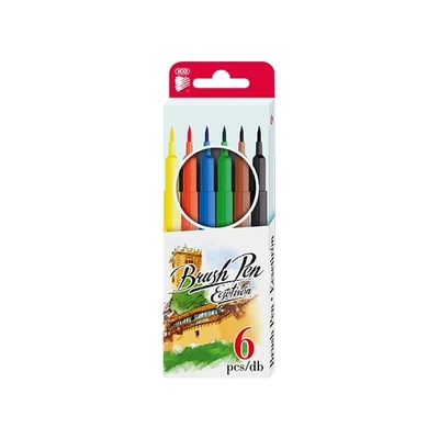 ICO Brush Pen markere pensulă  în set - 6 buc