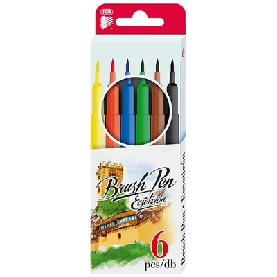 ICO Brush Pen markere pensulă  în set - 6 buc