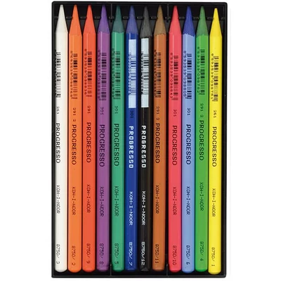 KOH-I-NOOR Set creioane colorate Progresso - 12 buc
