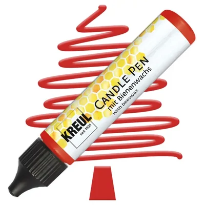 Creion pentru pictat cu lumânare Kreul, 29 ml - roșu