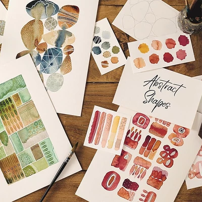 Pictură acuarelă abstractă - Creativitate și meditație - Kate Rebecca Leach
