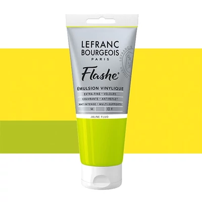 L&B Flashe vopsea vinil (vopsea acrilică), 80 ml - 163, fluorescent yellow