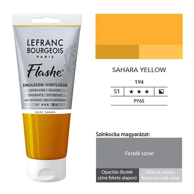 L&amp;B Flashe vopsea vinil (vopsea acrilică), 80 ml - 194, sahara yellow