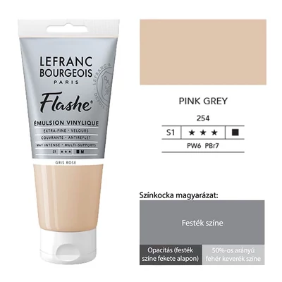 L&amp;B Flashe vopsea vinil (vopsea acrilică), 80 ml - 254, pink grey