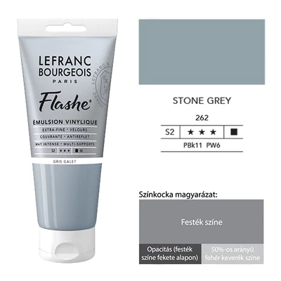 L&amp;B Flashe vopsea vinil (vopsea acrilică), 80 ml - 262, stone grey