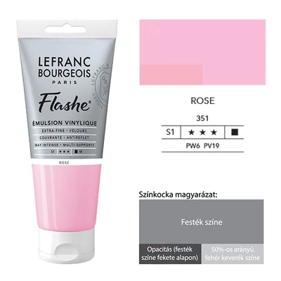 L&amp;B Flashe vopsea vinil (vopsea acrilică), 80 ml - 351, rose