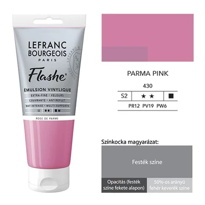 L&amp;B Flashe vopsea vinil (vopsea acrilică), 80 ml - 430, parma pink