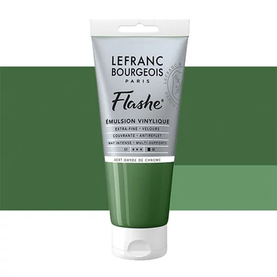 L&B Flashe vopsea vinil (vopsea acrilică), 80 ml - 542, chromium oxide green