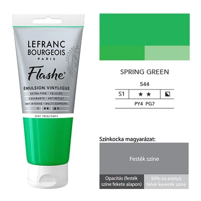 L&amp;B Flashe vopsea vinil (vopsea acrilică), 80 ml - 544, spring green