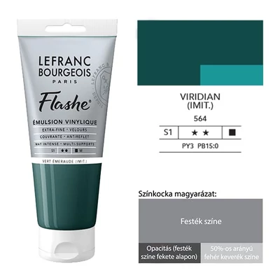 L&amp;B Flashe vopsea vinil (vopsea acrilică), 80 ml - 564, viridian (imitation)