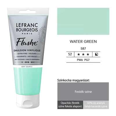L&amp;B Flashe vopsea vinil (vopsea acrilică), 80 ml - 587, water green