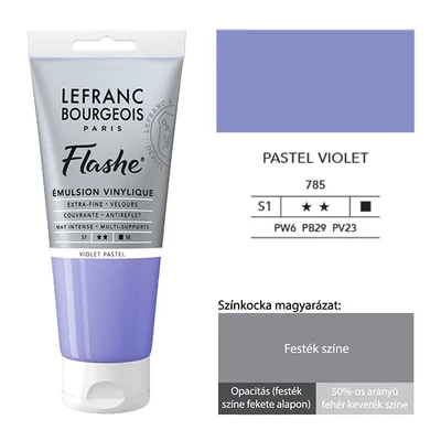 L&amp;B Flashe vopsea vinil (vopsea acrilică), 80 ml - 785, pastel violet