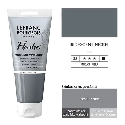 L&amp;B Flashe vopsea vinil (vopsea acrilică), 80 ml - 833, iridescent nickel