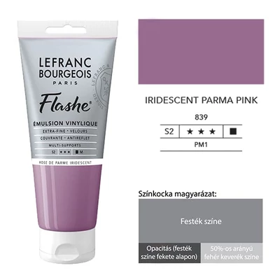L&amp;B Flashe vopsea vinil (vopsea acrilică), 80 ml - 839, iridescent parma pink