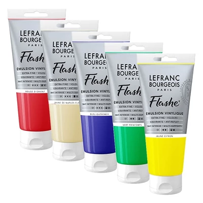 L&amp;B Flashe vopsea vinil (vopsea acrilică), 80 ml - în culori diferite