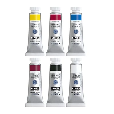 L&amp;B Linel extra fine set vopsea gouache, 6x14 ml