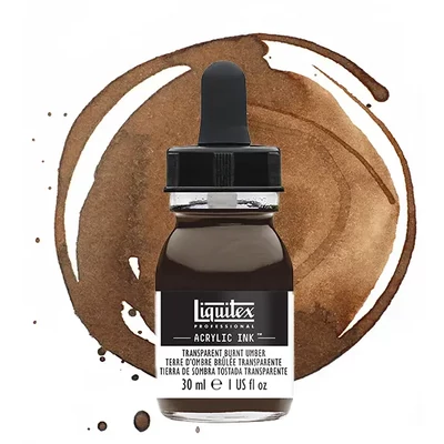 Liquitex cerneală acrilică, 30 ml - 130, transparent burnt umber