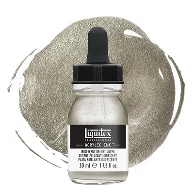 Liquitex cerneală acrilică, 30 ml - 236, iridescent bright silver