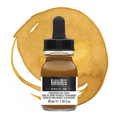 Liquitex cerneală acrilică, 30 ml - 332, transparent raw sienna
