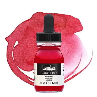 Liquitex cerneală acrilică, 30 ml - 388, rubine red