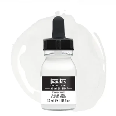 Liquitex cerneală acrilică, 30 ml - 432, titanium white