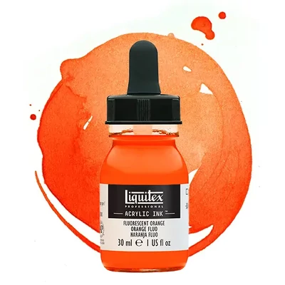 Liquitex cerneală acrilică, 30 ml - 982, fluorescent orange