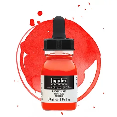 Liquitex cerneală acrilică, 30 ml - 983, fluorescent red