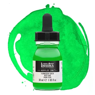 Liquitex cerneală acrilică, 30 ml - 985, fluorescent green