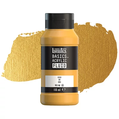 Liquitex Basics Fluid vopsea acrilică, 118 ml - 051, gold