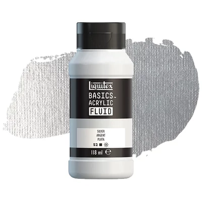 Liquitex Basics Fluid vopsea acrilică, 118 ml - 052, silver