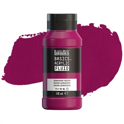 Liquitex Basics Fluid vopsea acrilică, 118 ml - 114, quinacridone magenta
