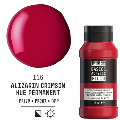 Liquitex Basics Fluid vopsea acrilică, 118 ml - 116, alizarin crimson permanent hue