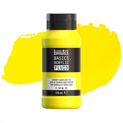 Liquitex Basics Fluid vopsea acrilică, 118 ml - 159, cadmium yellow light hue