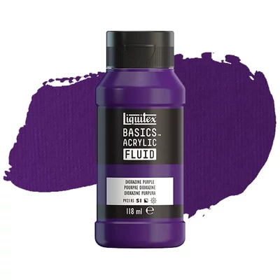 Liquitex Basics Fluid vopsea acrilică, 118 ml - 186, dioxazine purple