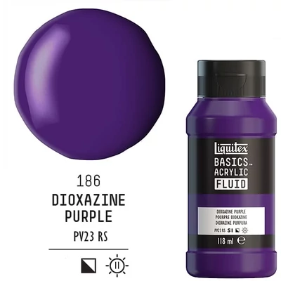 Liquitex Basics Fluid vopsea acrilică, 118 ml - 186, dioxazine purple